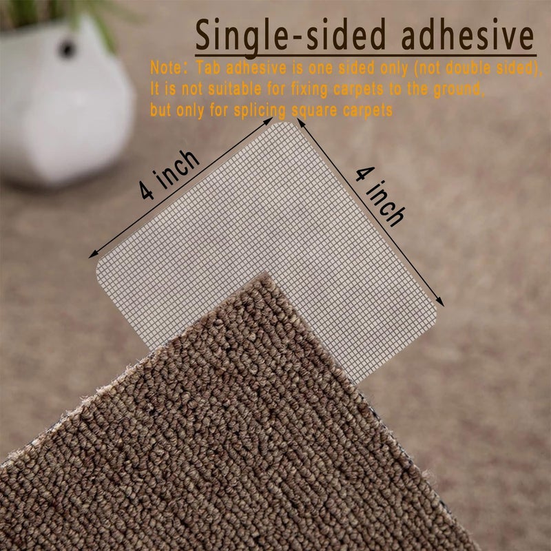 Aetherix Carpet Tile Tape, 4" x 4"Carpet Square Adhesives Tabs That Creates a Floating Floor 420 tabs per Pack - Image 3